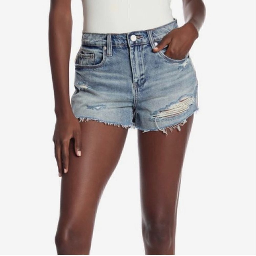 BLANK NYC The Barrow High Rise Distressed Shorts